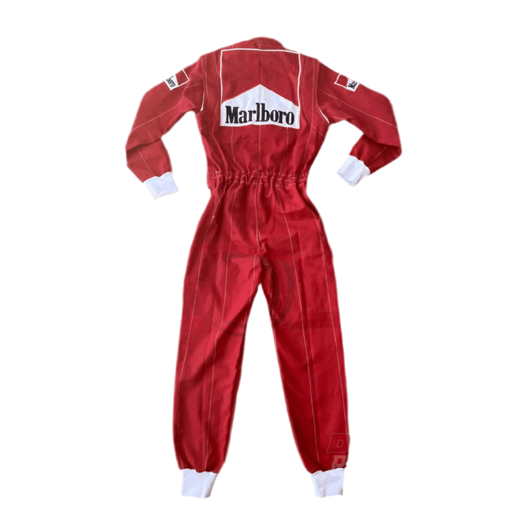 1990 Alain Prost Ferrari F1 Embroidered Racing Suit – Classic Formula 1 Tribute - Speedxcrafts