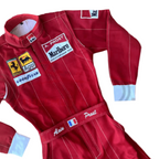 1990 Alain Prost Ferrari F1 Embroidered Racing Suit – Classic Formula 1 Tribute - Speedxcrafts