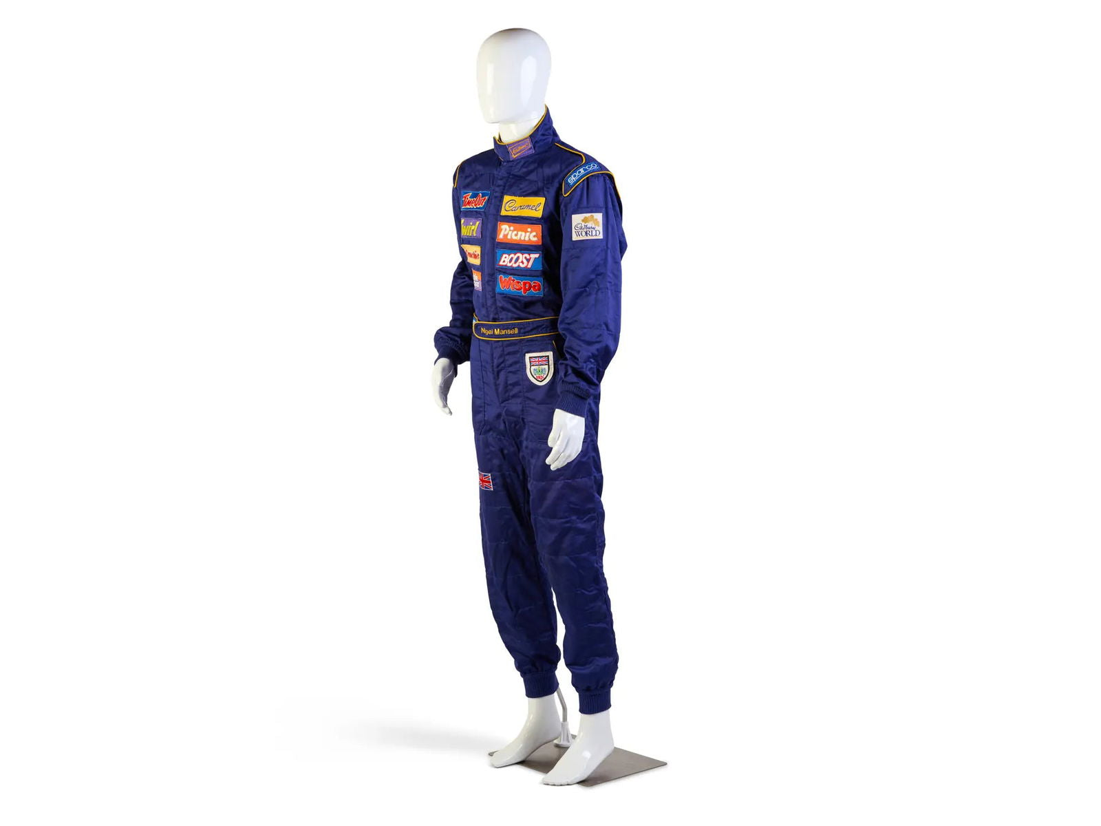 1995 ‘Race The Ace’ Cadbury's Chocolate Sparco NIGEL MANSELL’S Race Suit - Speedxcrafts