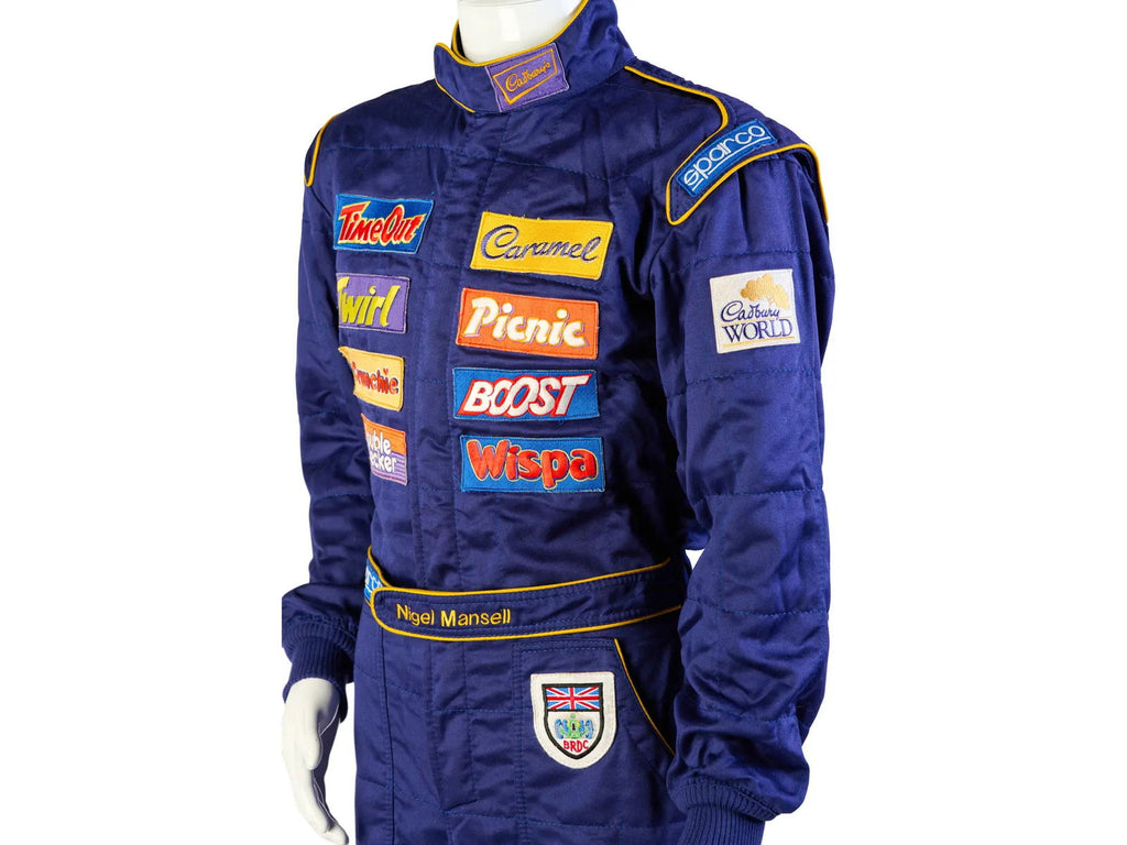 1995 ‘Race The Ace’ Cadbury's Chocolate Sparco NIGEL MANSELL’S Race Suit - Speedxcrafts