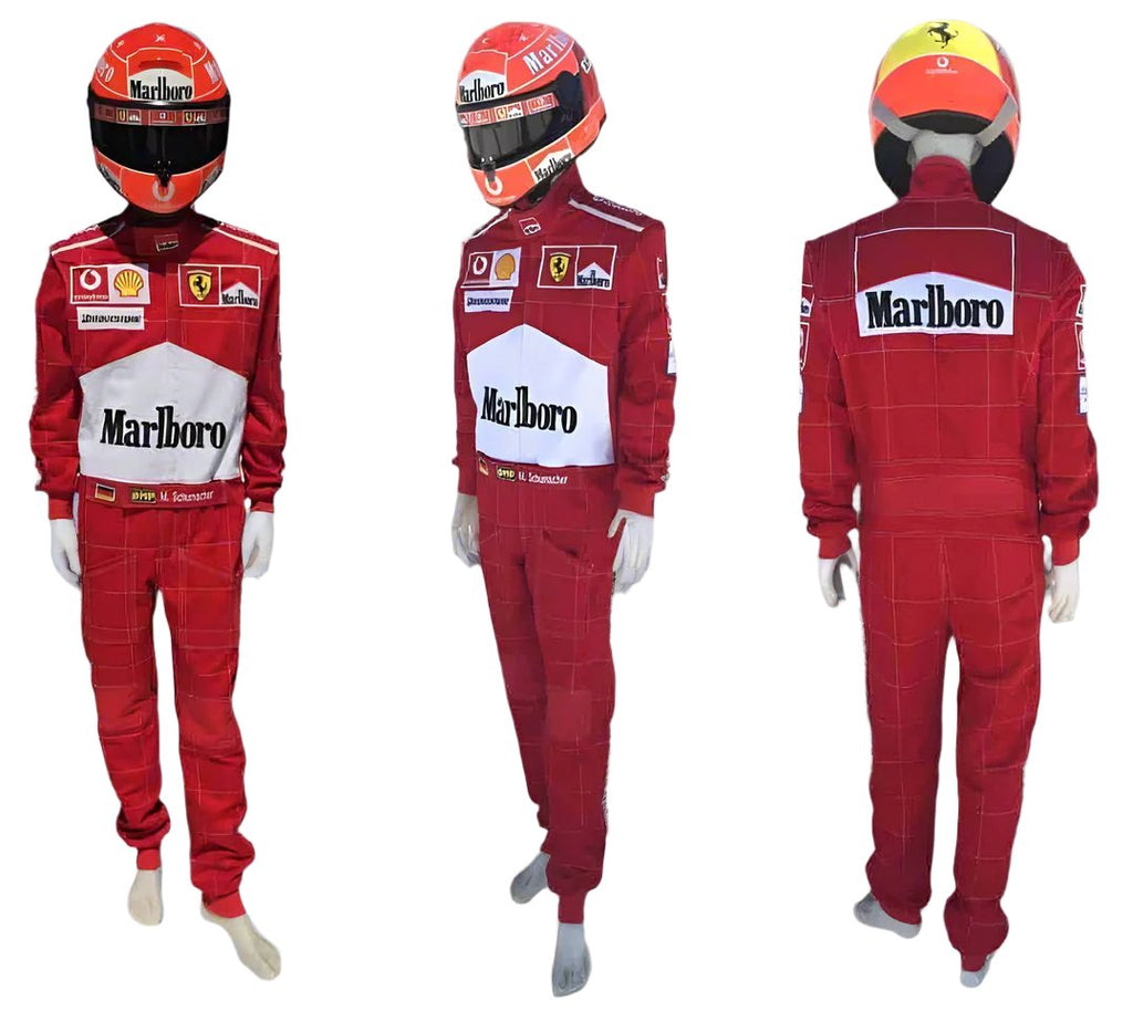 2004 Michael Schumacher Ferrari F1 Embroidered Racing Suit - Speedxcrafts