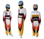 2008 Fernando Alonso Renault F1 Embroidered Racing Suit - Speedxcrafts