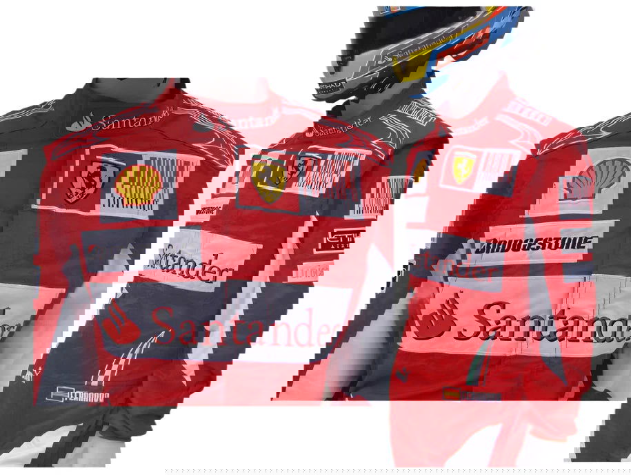 2010 Fernando Alonso Ferrari F1 Embroidered Racing Suit - Speedxcrafts