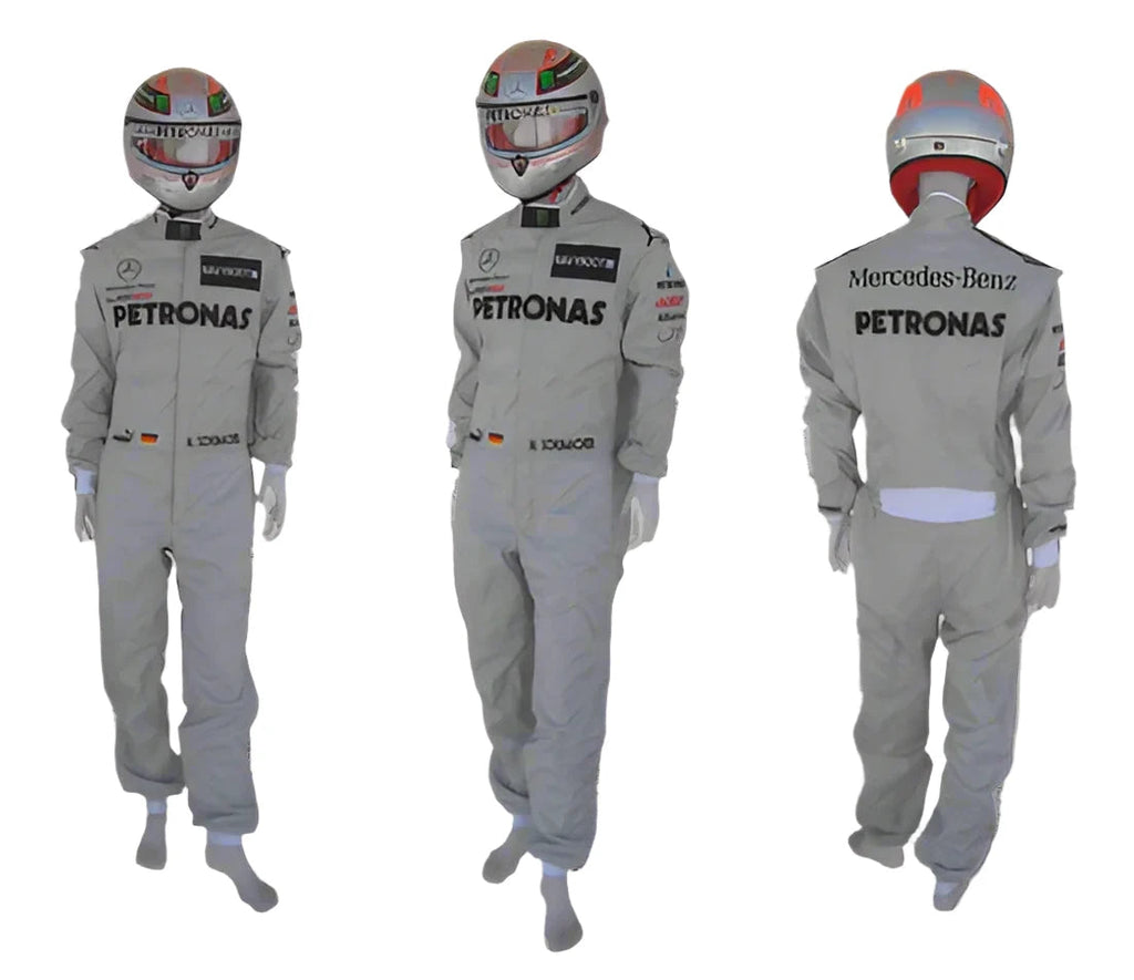 2012 Michael Schumacher Mercedes Benz F1 Embroidered Race Suit - Speedxcrafts
