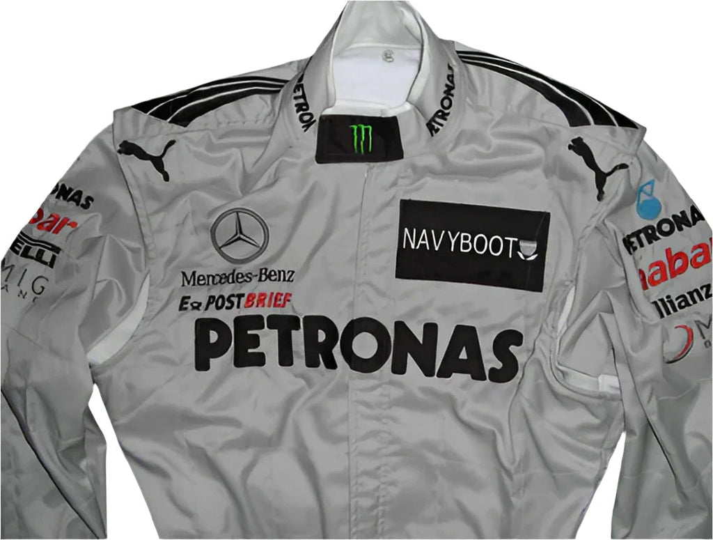 2012 Michael Schumacher Mercedes Benz F1 Embroidered Race Suit - Speedxcrafts