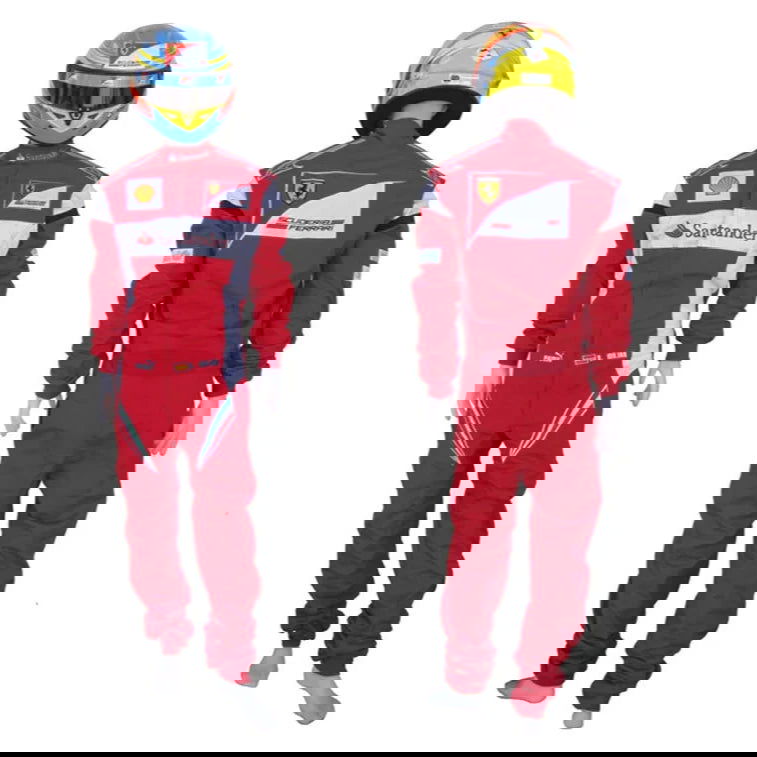 2013 Fernando Alonso Ferrari F1 Embroidered Racing Suit - Speedxcrafts