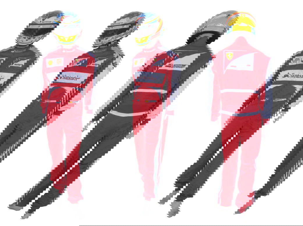 2013 Fernando Alonso Ferrari F1 Embroidered Racing Suit - Speedxcrafts