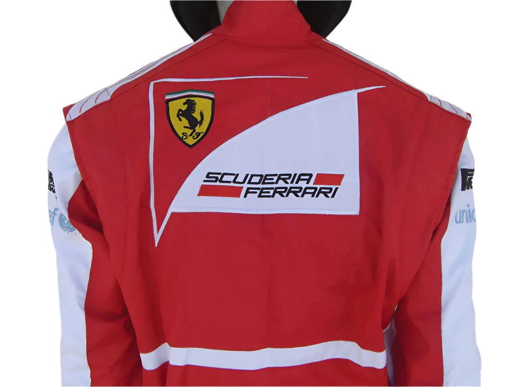 2013 Fernando Alonso Ferrari F1 Embroidered Racing Suit - Speedxcrafts