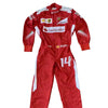 2014 Fernando Alonso Ferrari F1 Embroidered Racing Suit - Speedxcrafts