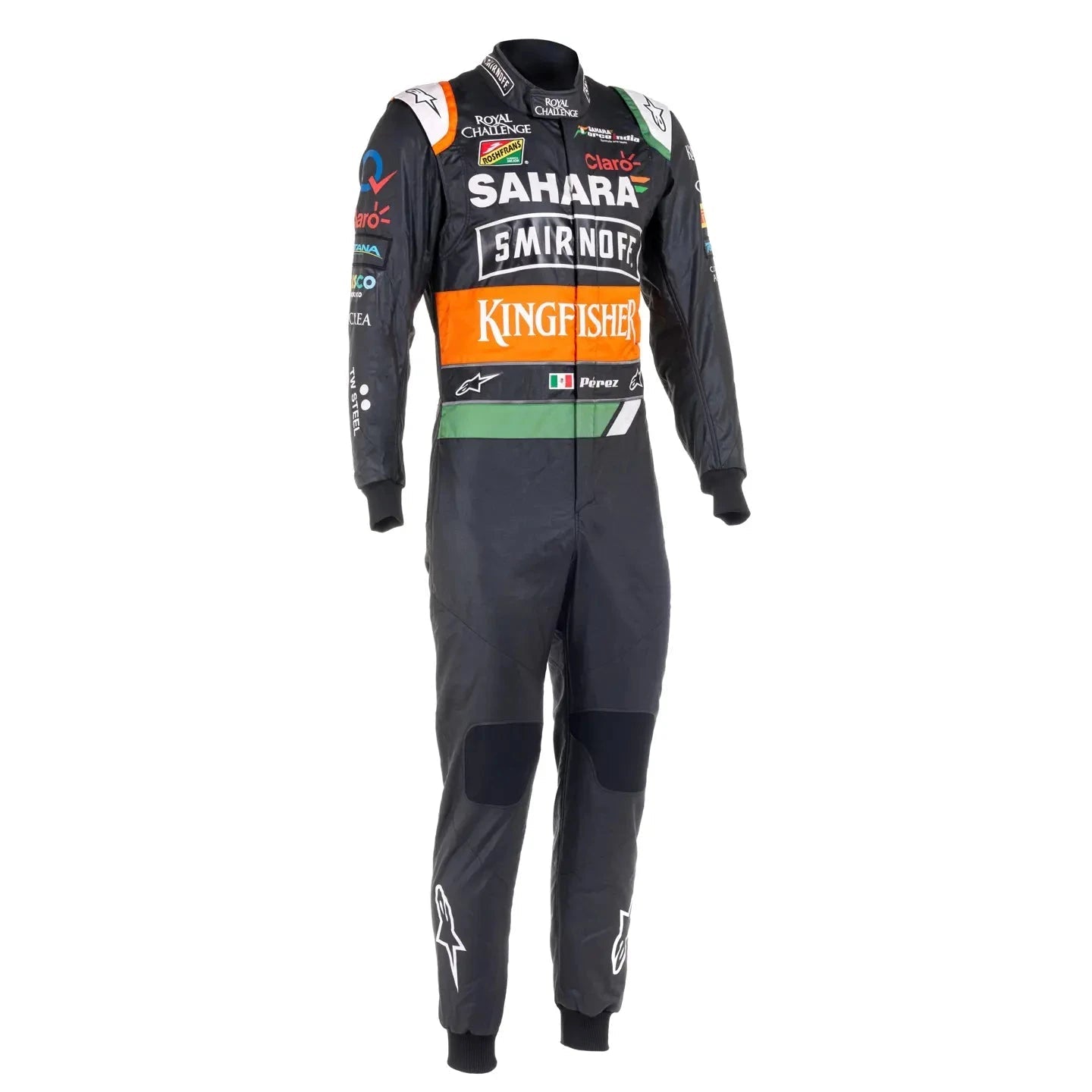 2014 Sergio Pérez Sahara Force F1 Racing Suit - Speedxcrafts