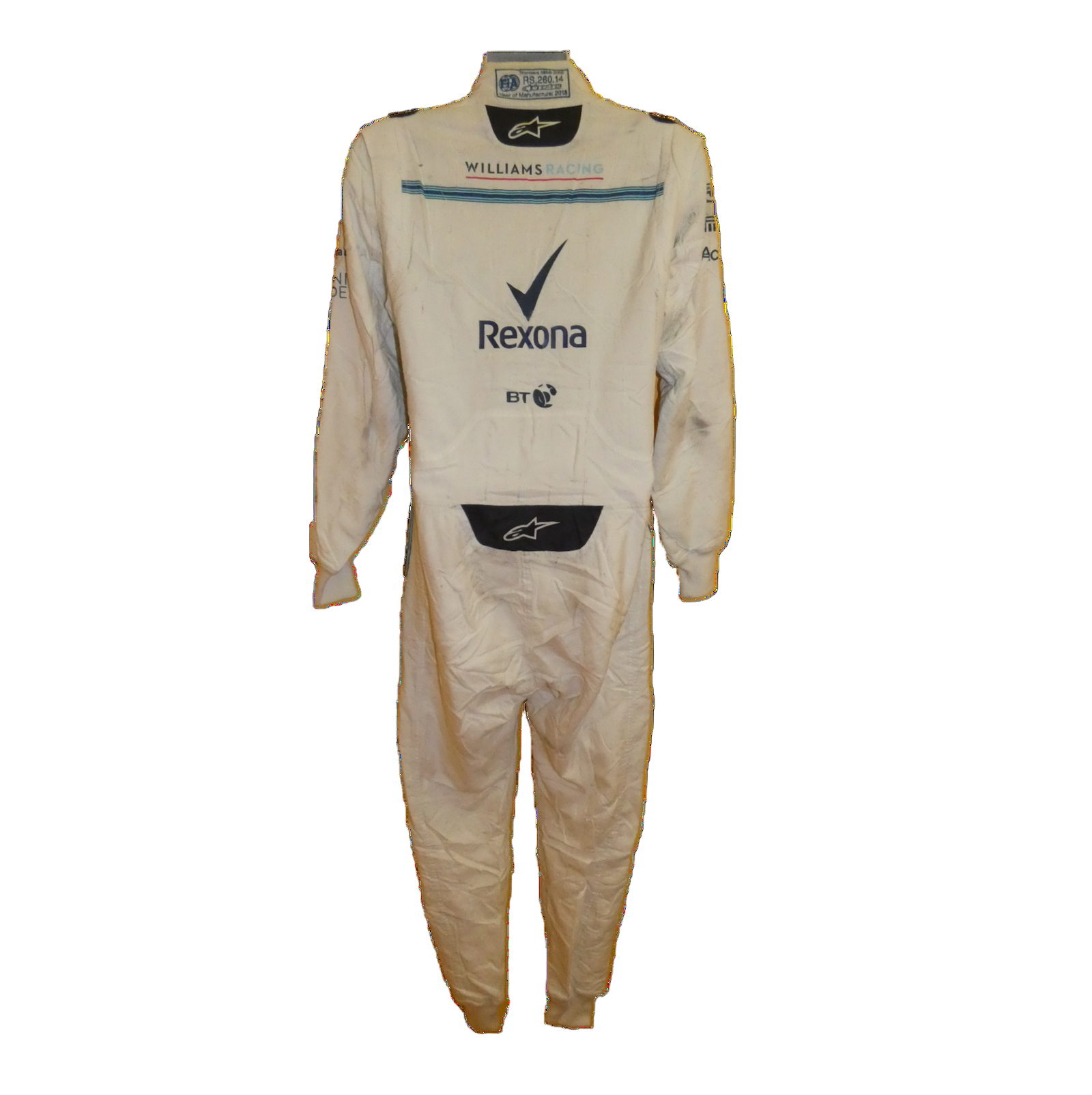2018 Lance Stroll  Abu Dhabi GP Williams race suit