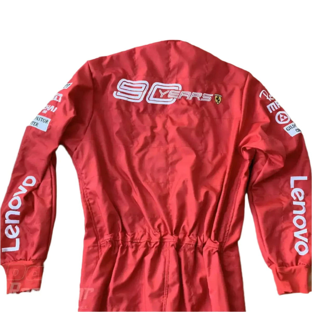 2019 Charles Leclerc Scuderia Ferrari 90 Years Embroided Racing Suit - Speedxcrafts