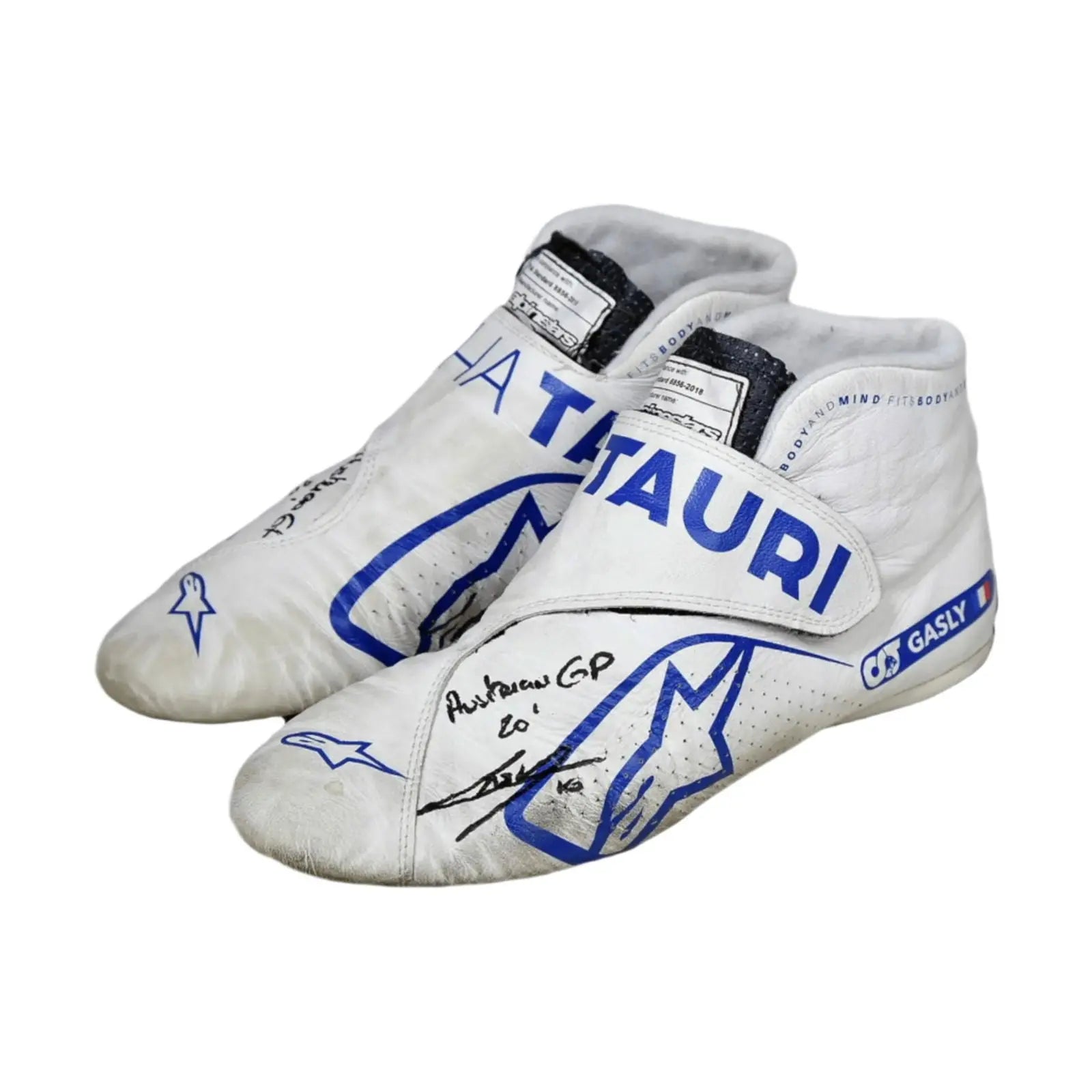 2020 Pierre Gasly Race Austrian Grand Prix's Scuderia  AlphaTauri F1 Boots - Speedxcrafts