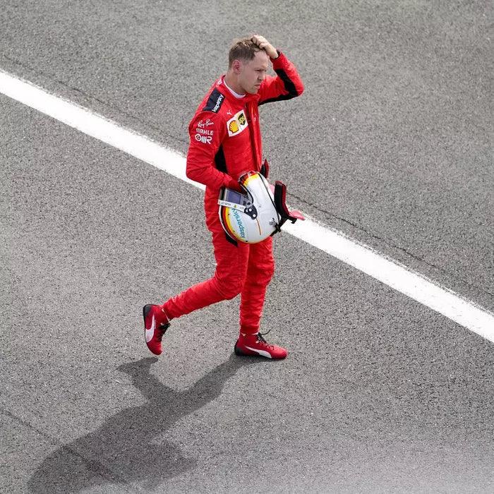 2020 Sebastian Vettel Ferrari F1 Race Boots - Speedxcrafts