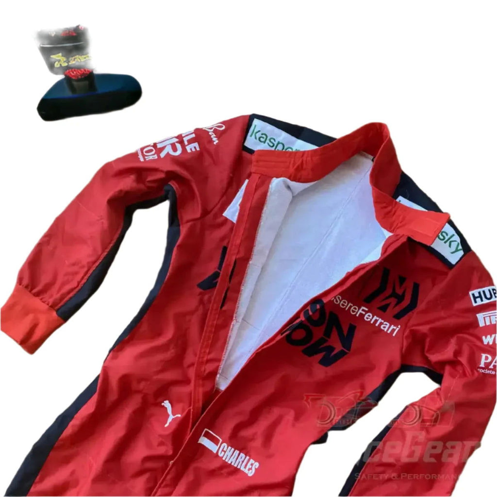 2020 Charles Leclerc Ferrari Mission Winnow F1 Embroidered Racing Suit - Speedxcrafts