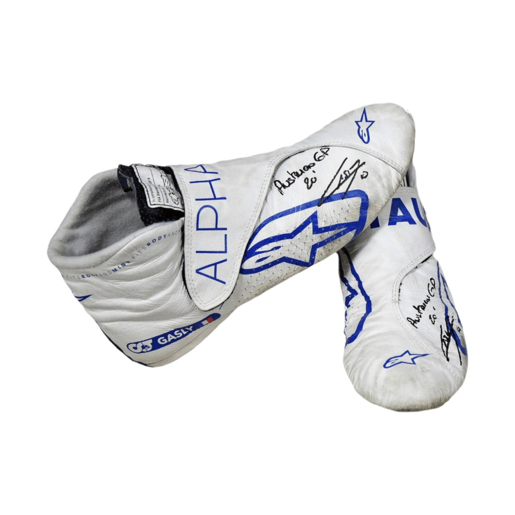 2020 Pierre Gasly Race Austrian Grand Prix's Scuderia  AlphaTauri F1 Boots - Speedxcrafts
