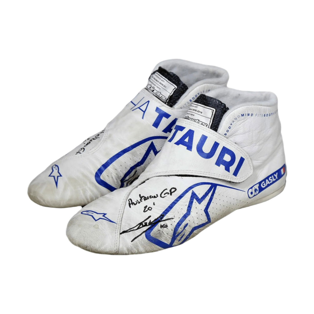 2020 Pierre Gasly Race Austrian Grand Prix's Scuderia  AlphaTauri F1 Boots - Speedxcrafts