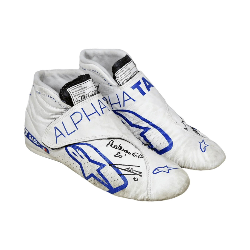 2020 Pierre Gasly Race Austrian Grand Prix's Scuderia  AlphaTauri F1 Boots - Speedxcrafts