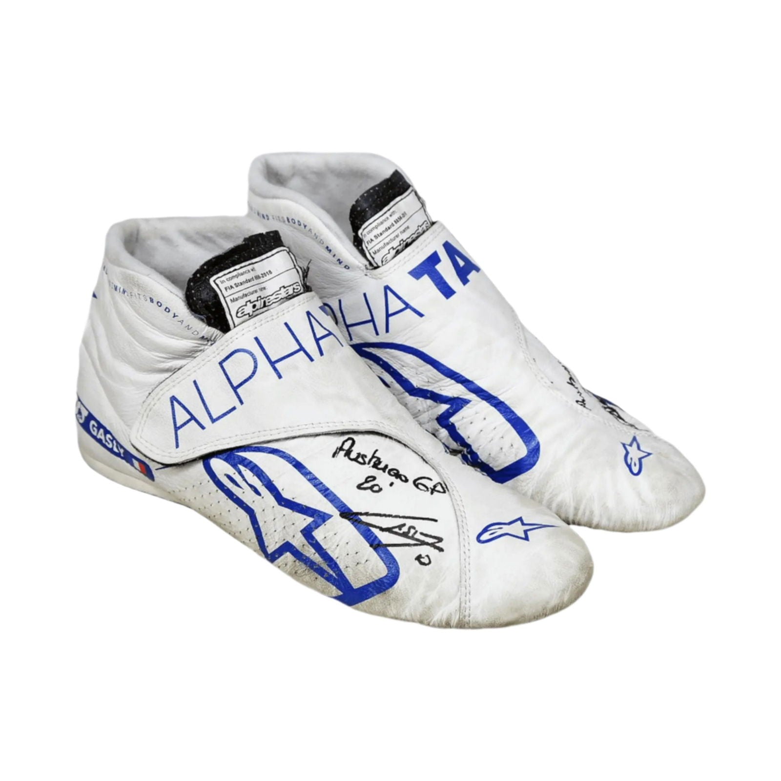 2020 Pierre Gasly Race Austrian Grand Prix's Scuderia  AlphaTauri F1 Boots - Speedxcrafts