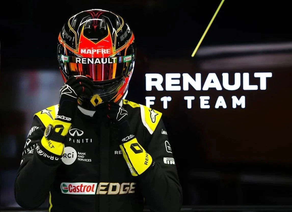 2020 RENAULT ESTEBAN OCON F1 RACE GLOVES - Speedxcrafts