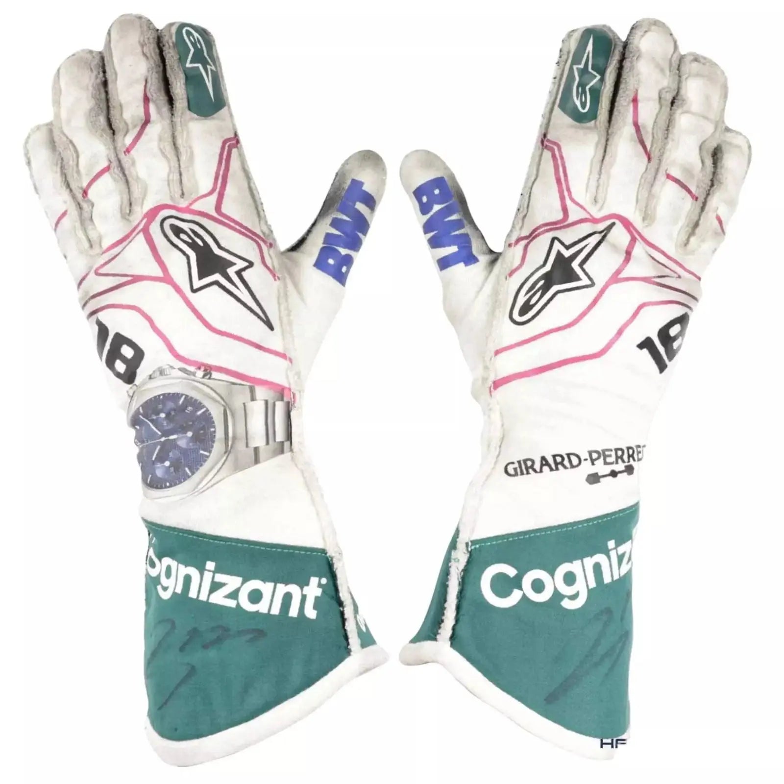 2021 Lance Stroll Aston Martin F1 Racing Gloves - Speedxcrafts
