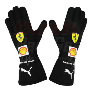 2021 Charles Leclerc Richard Mille Scuderia Ferrari Formula 1 Gloves - Speedxcrafts