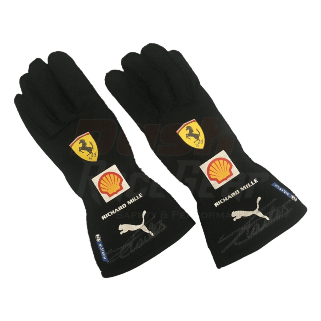 2021 Charles Leclerc Richard Mille Scuderia Ferrari Formula 1 Gloves - Speedxcrafts