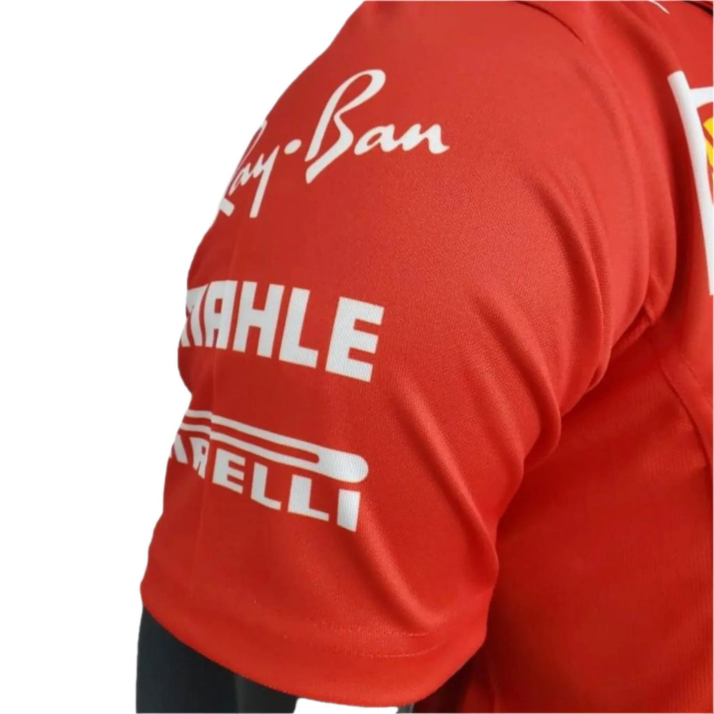 2021 Ferrari Formula One Racing Polo Zipper Shirt - Speedxcrafts