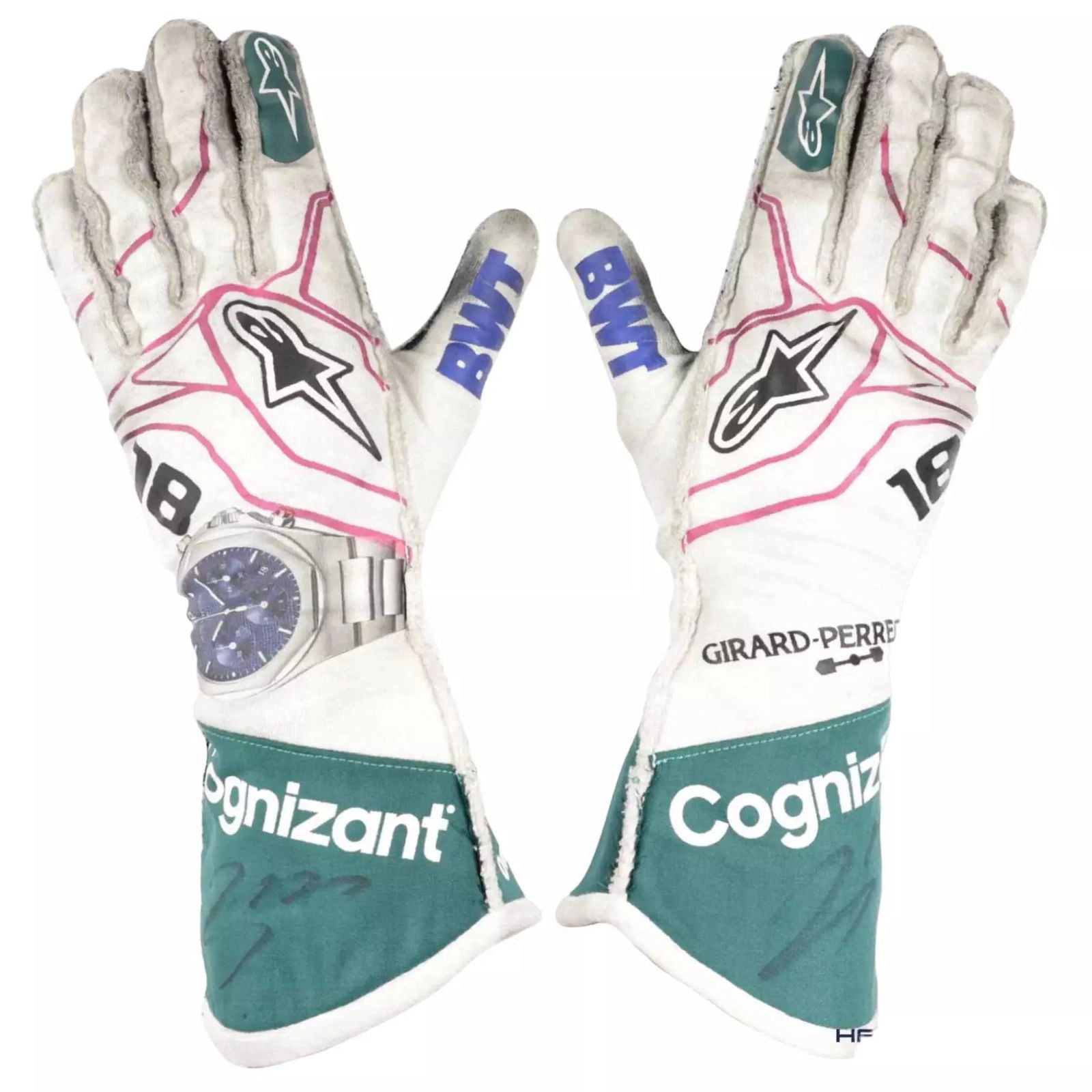 2021 Lance Stroll Aston Martin F1 Racing Gloves - Speedxcrafts