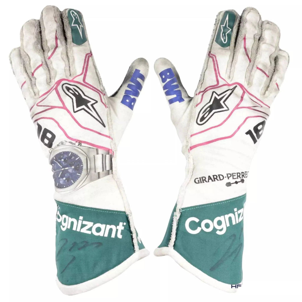 2021 Lance Stroll Aston Martin F1 Racing Gloves - Speedxcrafts