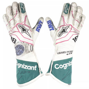 2021 Lance Stroll Aston Martin F1 Racing Gloves - Speedxcrafts
