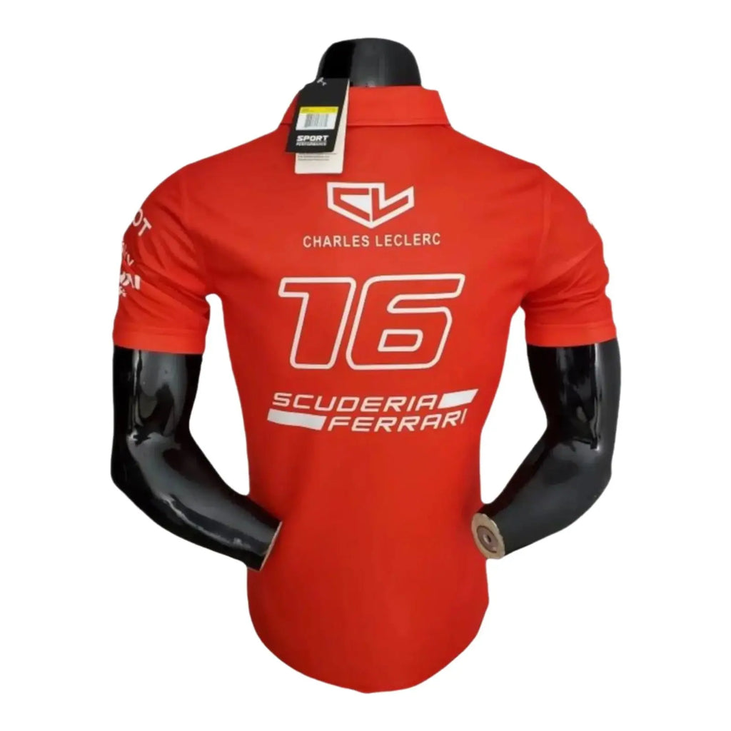 2022 Ferrari Charles Leclerc F1 Polo Shirt - Speedxcrafts