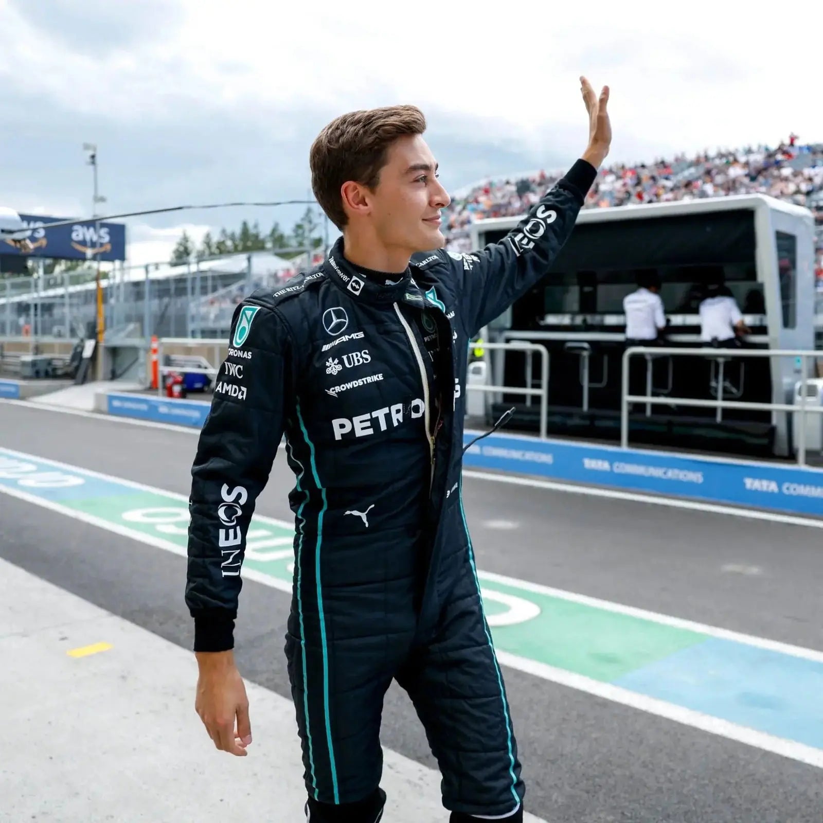 2022 George Russell Mercedes-AMG Petronas F1 Team Replica Race Suit - Speedxcrafts