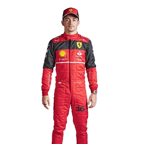 2022 Charles Leclerc Ferrari Embroidered F1 Racing Suit - Speedxcrafts