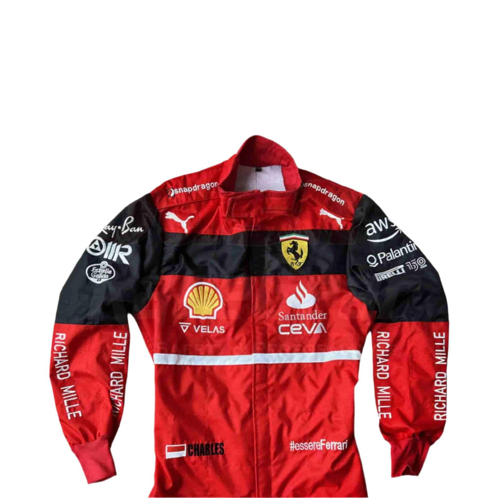 2022 Charles Leclerc Ferrari F1 Racing Suit - Speedxcrafts