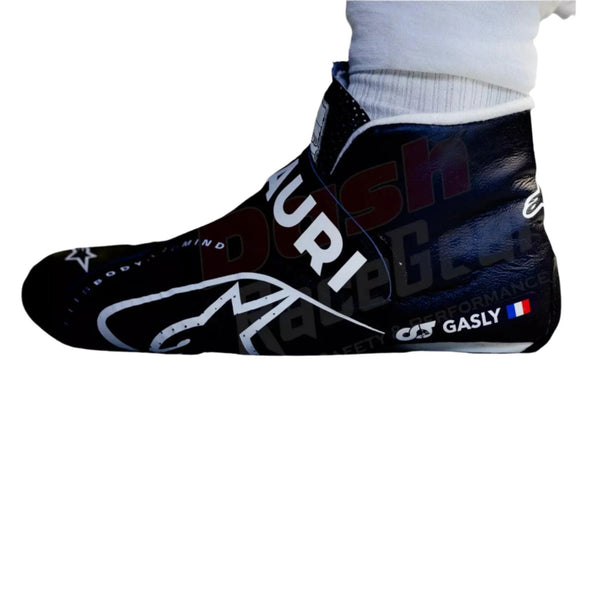 2022 Pierre Gasly Alphatauri Scuderia F1 Race Boots - Speedxcrafts
