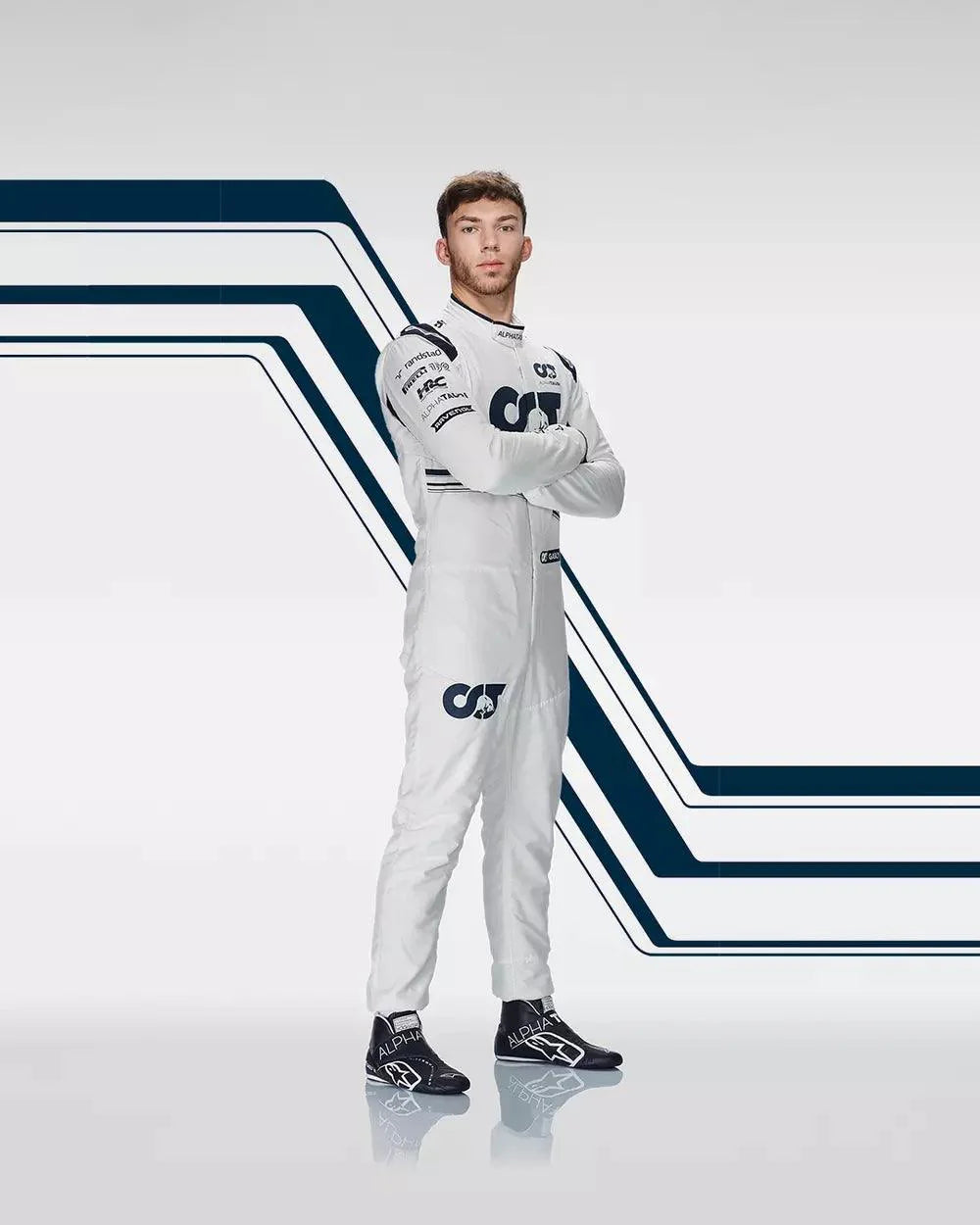 2022 Pierre Gasly Alphatauri Scuderia F1 Race Boots - Speedxcrafts