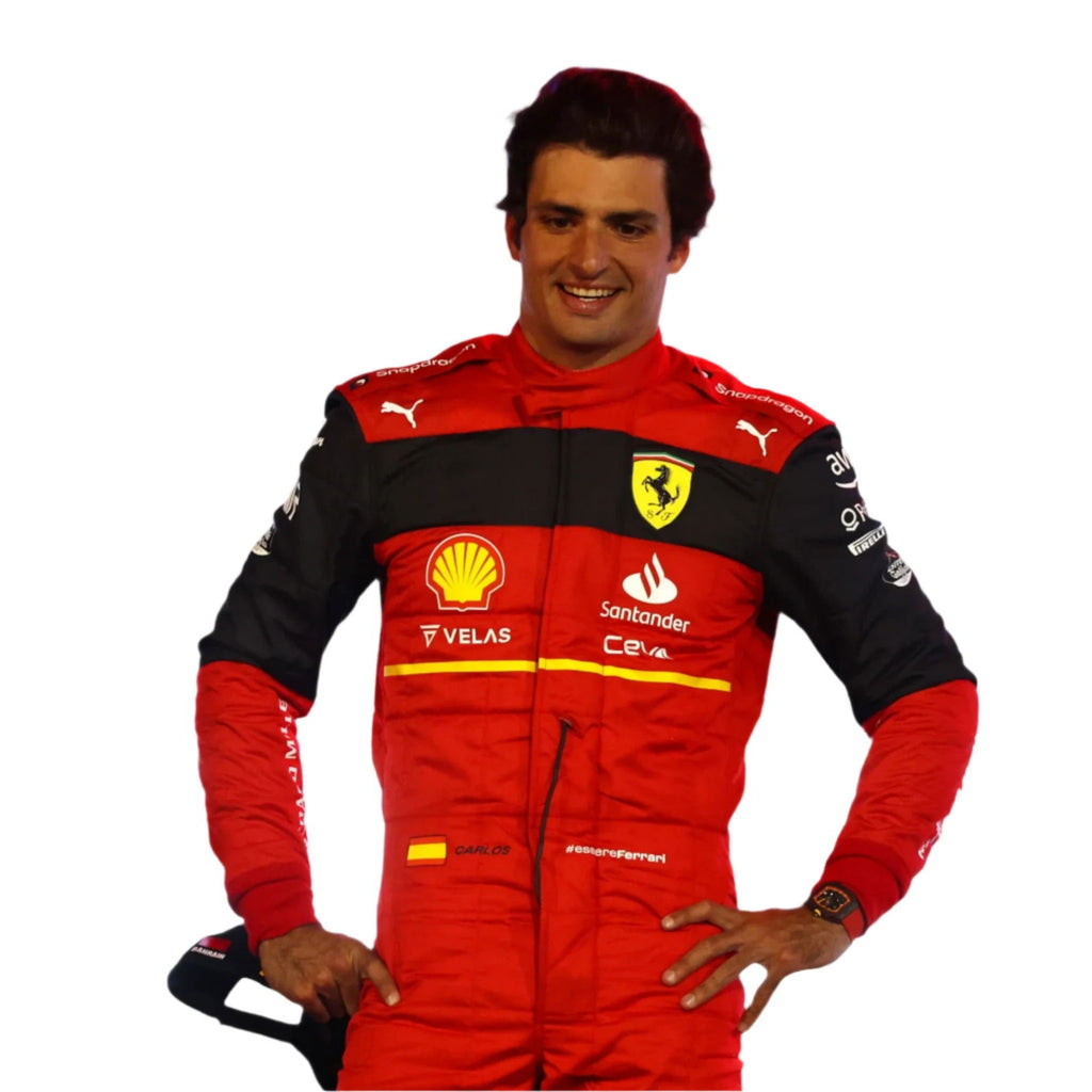 2022 Scuderia Ferrari Carlos Sainz F1 Race Suit - Speedxcrafts