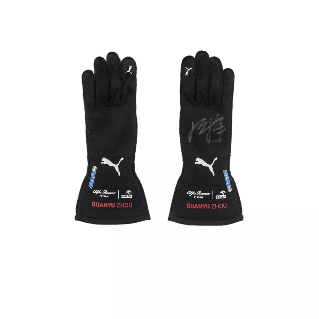 2022 ZHOU GUANYU FORMULA 1 RACE GLOVES - SINGAPORE GP - Speedxcrafts
