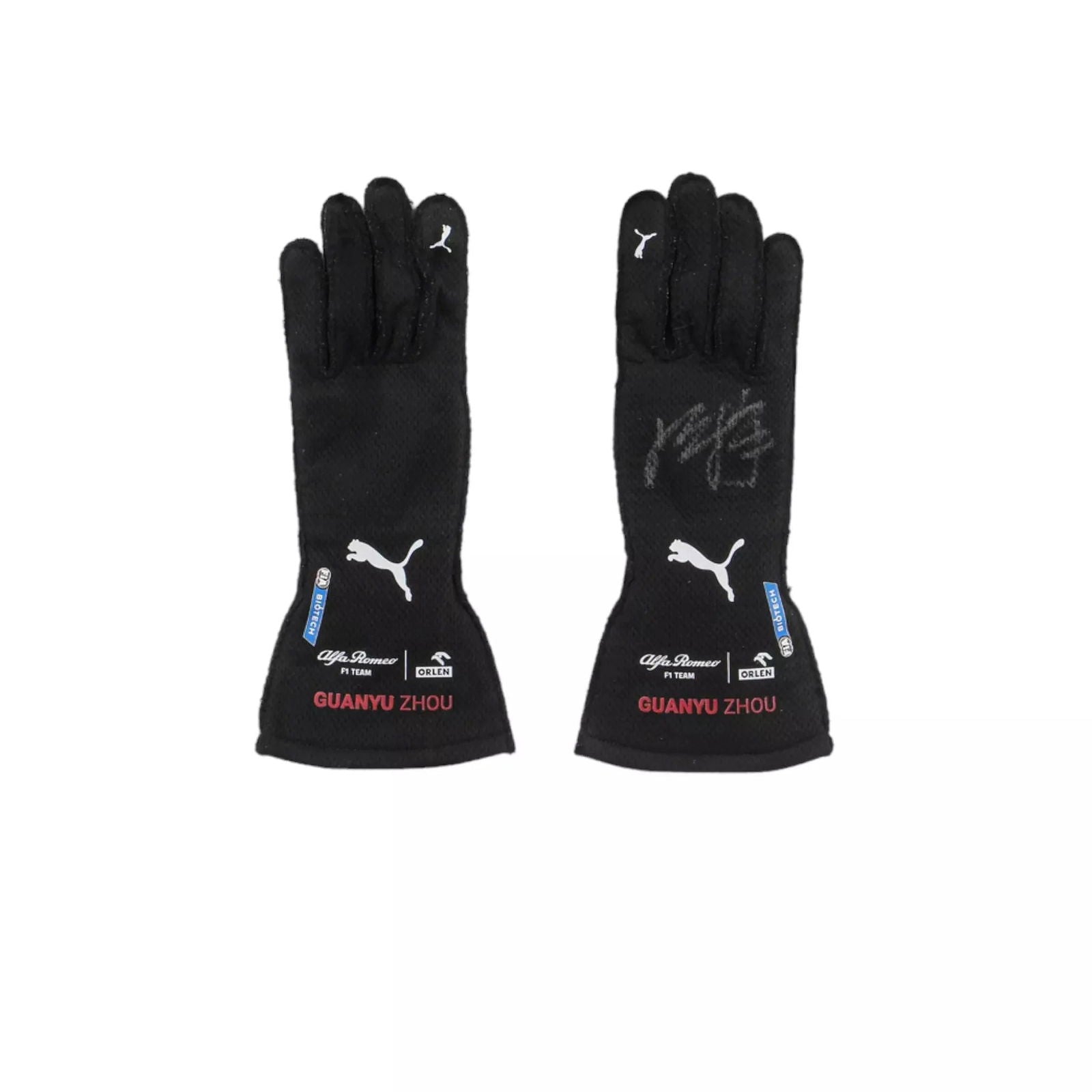 2022 ZHOU GUANYU FORMULA 1 RACE GLOVES - SINGAPORE GP - Speedxcrafts