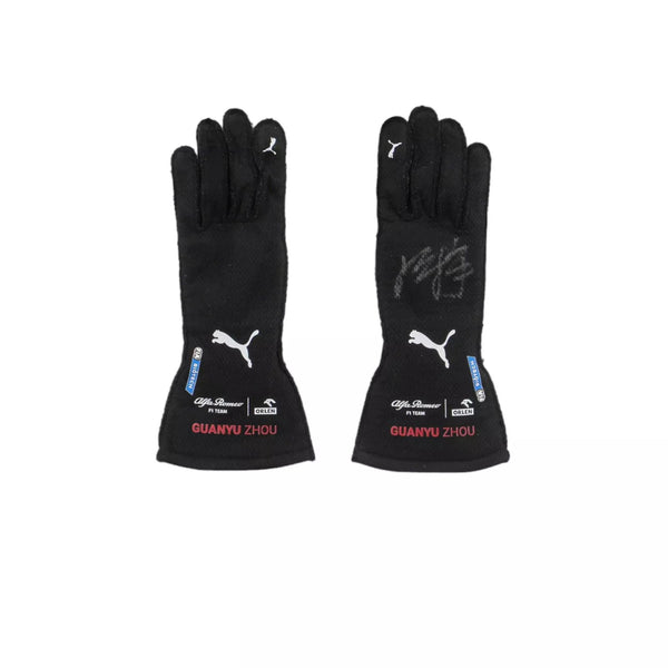 2022 ZHOU GUANYU FORMULA 1 RACE GLOVES - SINGAPORE GP - Speedxcrafts