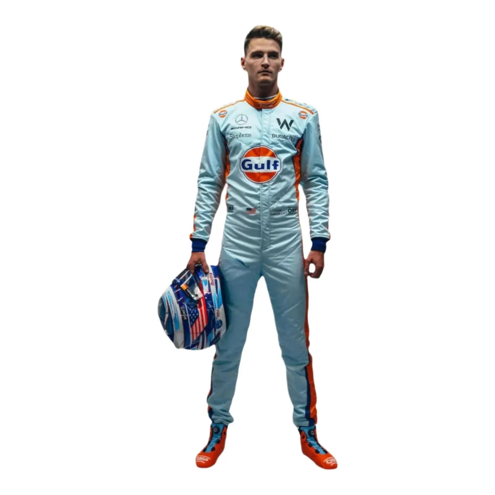 2023 Logan Sargeant Gulf F1 Race Suit Singapore GP - Speedxcrafts