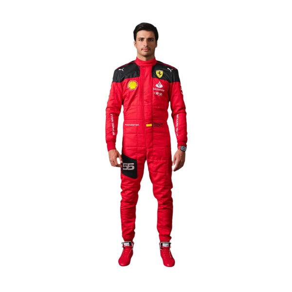 2023 Carlos Sainz Race Scuderia Ferrari F1 Race Suit - Speedxcrafts