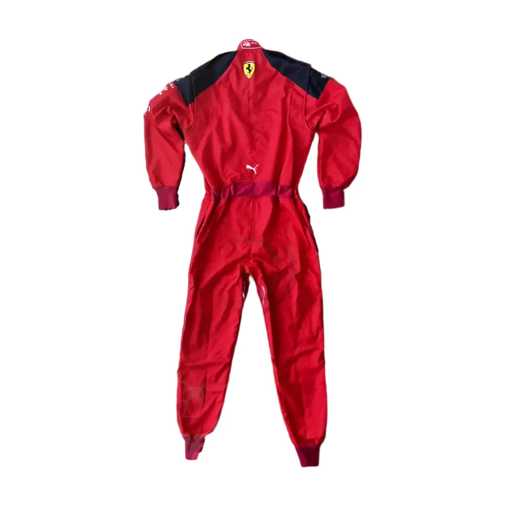 2023 Charles Leclerc Scuderia Ferrari F1 Embroidered Racing Suit - Official Team Gear - Speedxcrafts