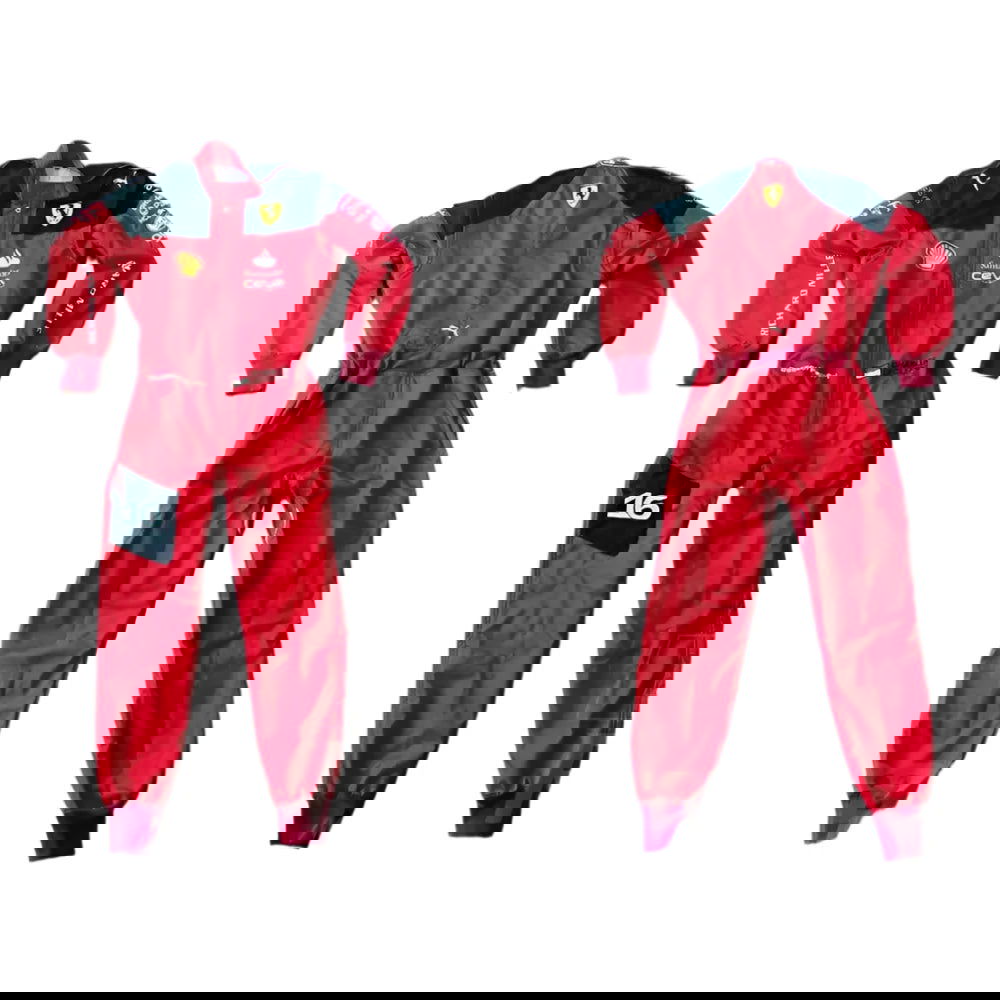 2023 Charles Leclerc Scuderia Ferrari F1 Embroidered Racing Suit - Official Team Gear - Speedxcrafts