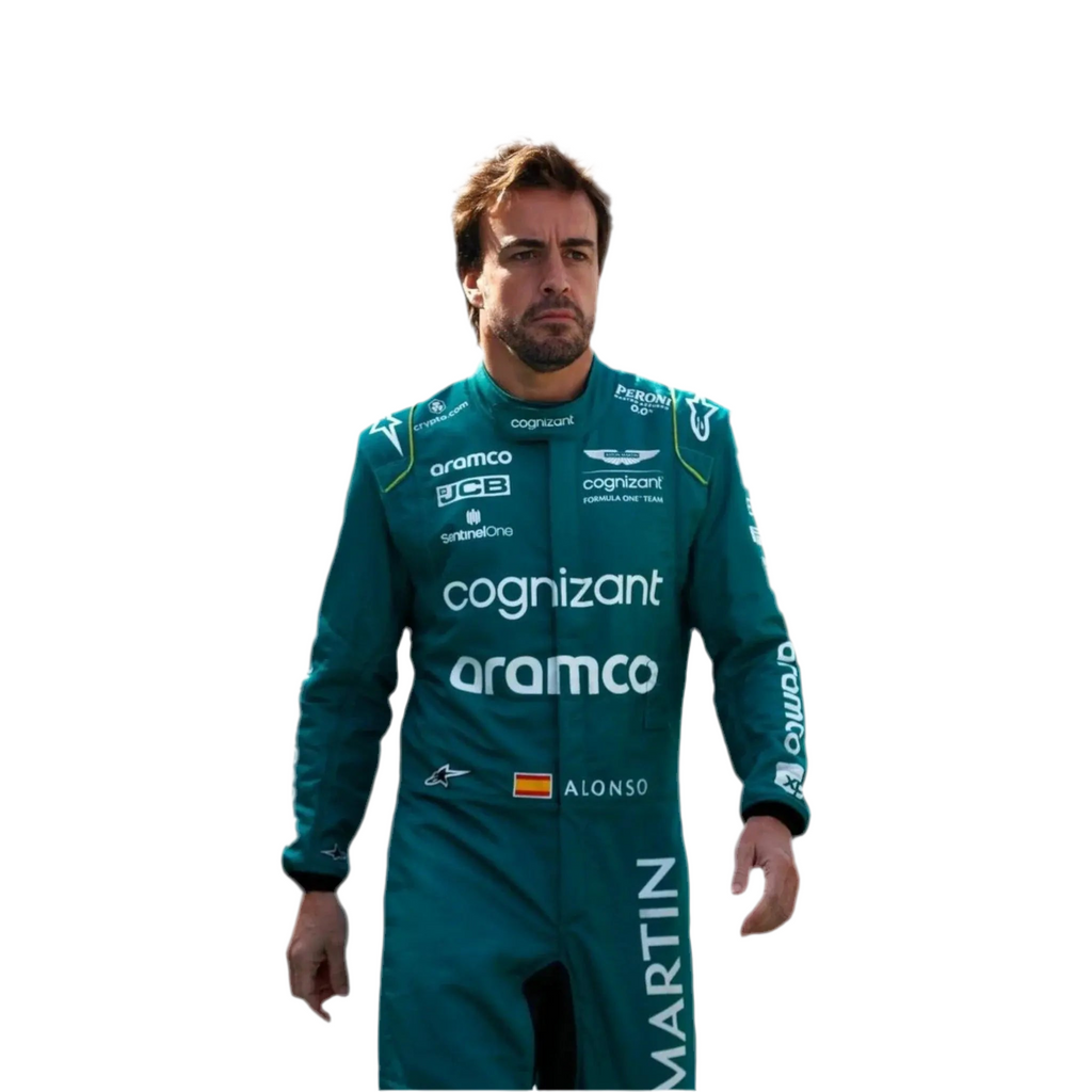 2023 Official Fernando Alonso Aston Martin F1 Race Suit - Speedxcrafts