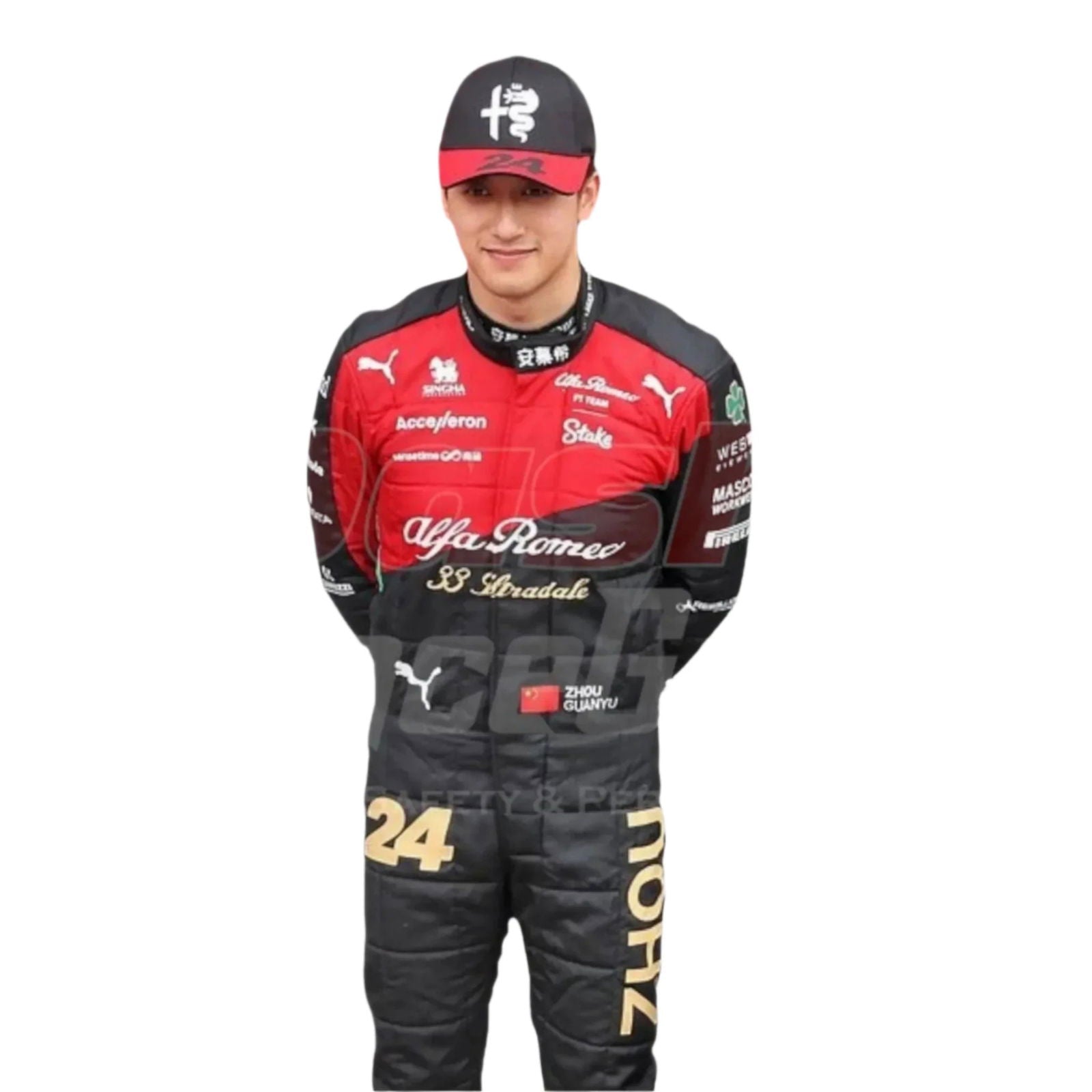 2023 Zhou Guanyu Alfa Romeo F1 Race Suit - Speedxcrafts
