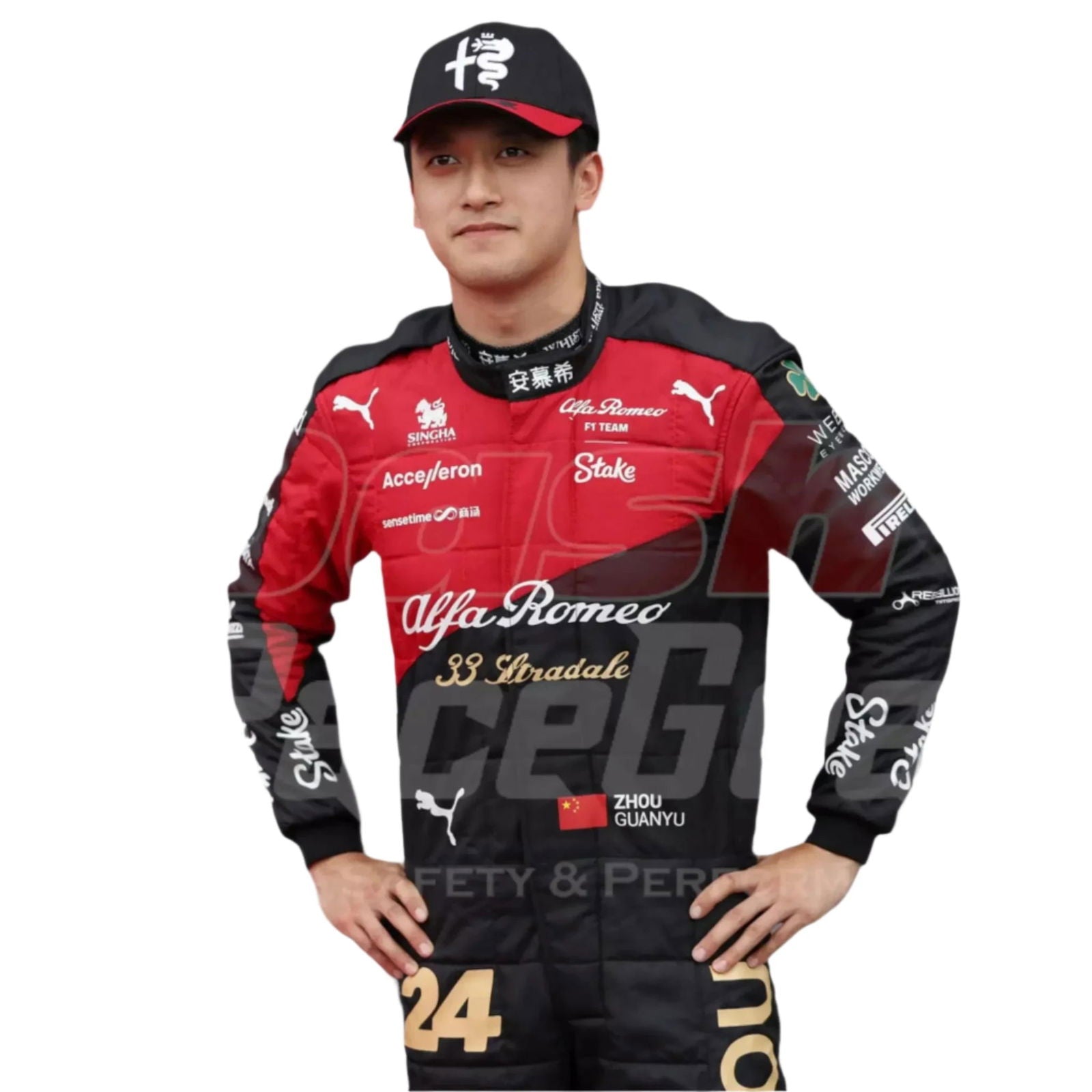 2023 Zhou Guanyu Alfa Romeo F1 Race Suit - Speedxcrafts