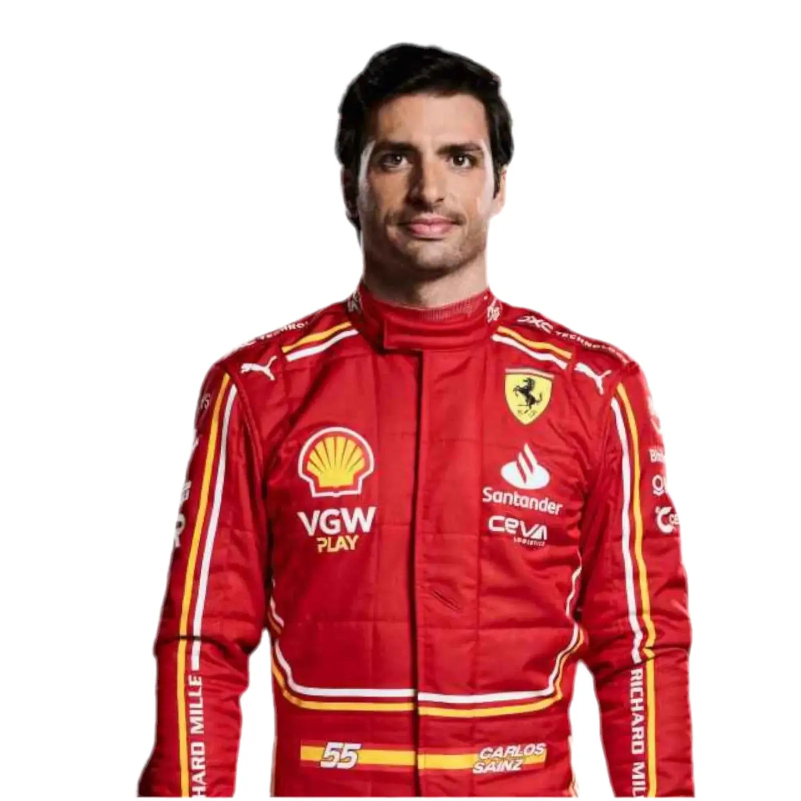 2024 Carlos Sainz Jr. Replica Race Suit | Scuderia Ferrari F1 Team - Speedxcrafts