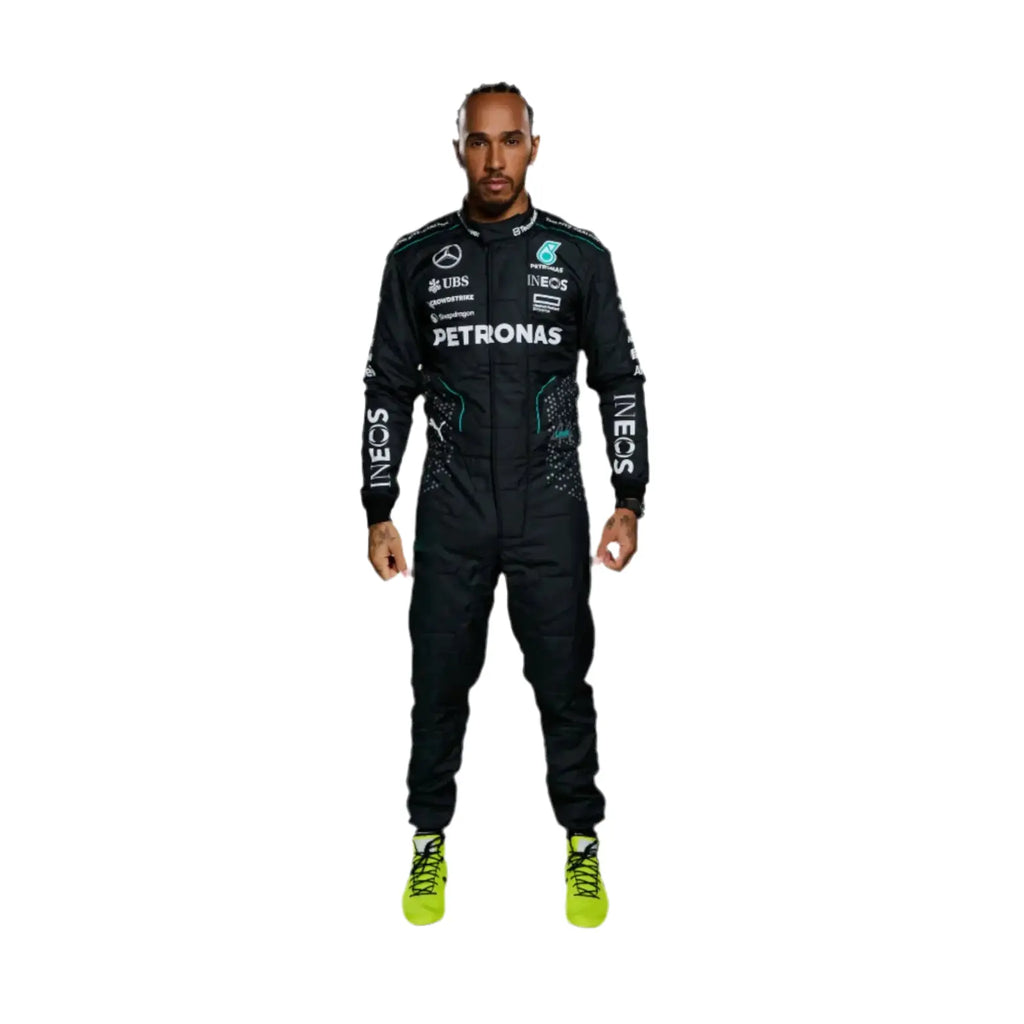 2024 Lewis Hamilton Replica Suit | Mercedes AMG F1 Team Merchandise - Speedxcrafts